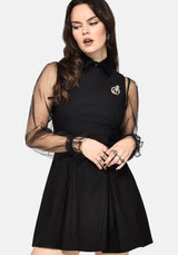 Glasmere Godet Schlange Brosche Mini Kleid
