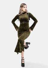 Thornshade Geprägt Velours Maxi Kleid