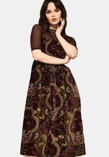 Effie Barock Korsett Mieder Midi Kleid