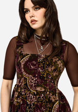 Effie Barock Korsett Mieder Midi Kleid