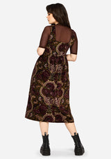 Effie Barock Korsett Mieder Midi Kleid