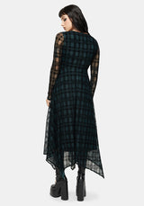 Vesica Beflockt Hexen Knot Taschentuch Saum Midi Kleid