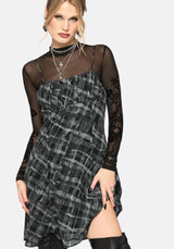 Rhoswen Checked Cami Mini Kleid