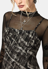 Rhoswen Checked Cami Mini Kleid