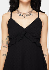 Reck Dobby Rüsche Cami Kleid