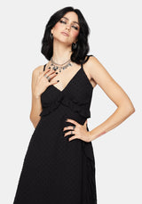 Reck Dobby Rüsche Cami Kleid