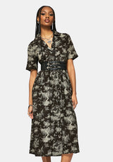 Zorya Winter Maypole Midi Hemd Kleid
