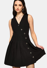 Moonage Asymmetrisch Ärmellos Mini Kleid