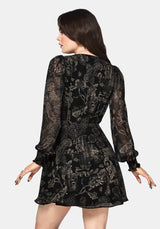 Surge Celtic Druck Wickel Mini Kleid