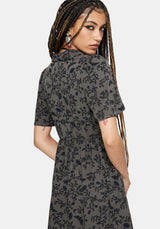 Morgana Midi Hemd Kleid - Grün