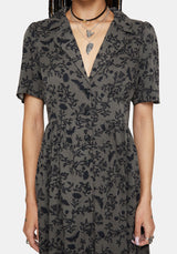 Morgana Midi Hemd Kleid - Grün