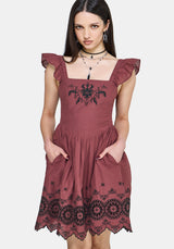 Noirette Broderie Mini Dress