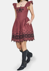 Noirette Broderie Mini Dress