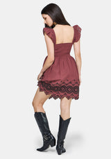 Noirette Broderie Mini Dress