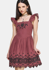 Noirette Broderie Mini Dress