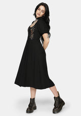 Abellona Embroidered Midi Dress
