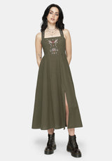 Siora Folklore Embroidered Midi Dress