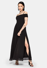 Mircalla Shirred Bardot Maxi Dress