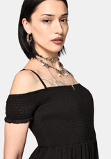 Mircalla Shirred Bardot Maxi Dress