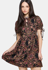 Mythos Druck Krawatte Vorderseite Mini Kleid