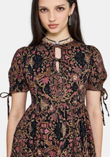 Mythos Druck Krawatte Vorderseite Mini Kleid