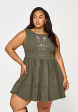 Siora Folklore Bestickt Lace Minikleid