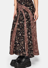 Sylra Ditsy Folk Spliced Print Asymmetric Cami Midaxi Dress