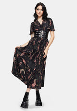 Noctua Eule Fingerhut Bedruckt Wickel Midaxi Hemd Kleid