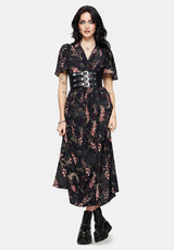 Noctua Eule Fingerhut Bedruckt Wickel Midaxi Hemd Kleid