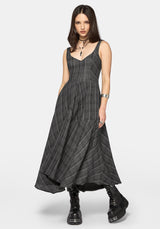 Caledon Karo Gauze Midaxi Kleid
