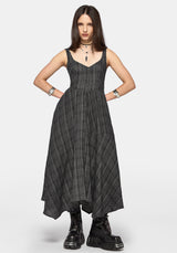 Caledon Karo Gauze Midaxi Kleid