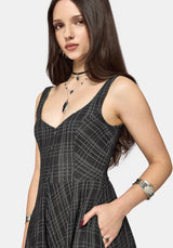 Caledon Karo Gauze Midaxi Kleid