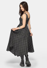 Caledon Karo Gauze Midaxi Kleid