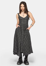 Caledon Karo Gauze Midaxi Kleid