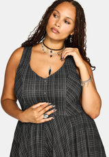 Caledon Karo Gauze Midaxi Kleid