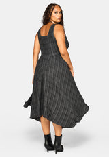 Caledon Karo Gauze Midaxi Kleid