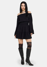 Amarantha Crinkle Bardot Mini Dress