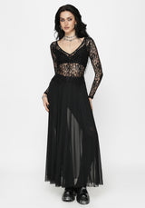 Eltharia Spitze Mieder Maxi Kleid