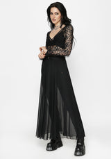 Eltharia Spitze Mieder Maxi Kleid