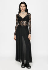 Eltharia Spitze Mieder Maxi Kleid