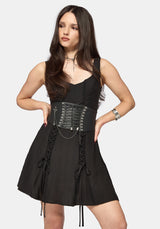 Tasmina Schnürung Vorderseite Minikleid