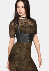 Zuri Beflockt Gerafft Bust Midaxi Kleid