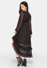 Sly Tiered Lace Trim Midaxi Dress