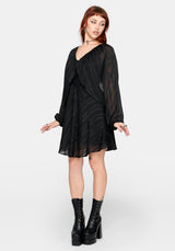 Briella Chiffon Striped Mini Dress
