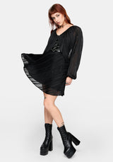 Briella Chiffon Striped Mini Dress