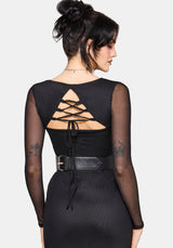 Ebonine Rückenfrei Maxi Kleid