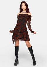 Allegra Bardot Beflockt Minikleid