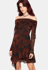 Allegra Bardot Beflockt Minikleid