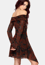 Allegra Bardot Beflockt Minikleid