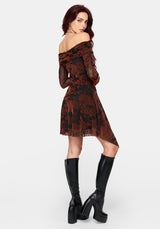 Allegra Bardot Beflockt Minikleid